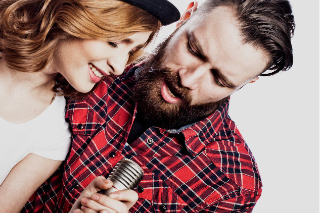 Couple singing